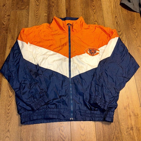 Color Works Other - VINTAGE 90s Chicago Bears Full Zip Nylon Jacket Windbreaker 2XL XXL Color Works